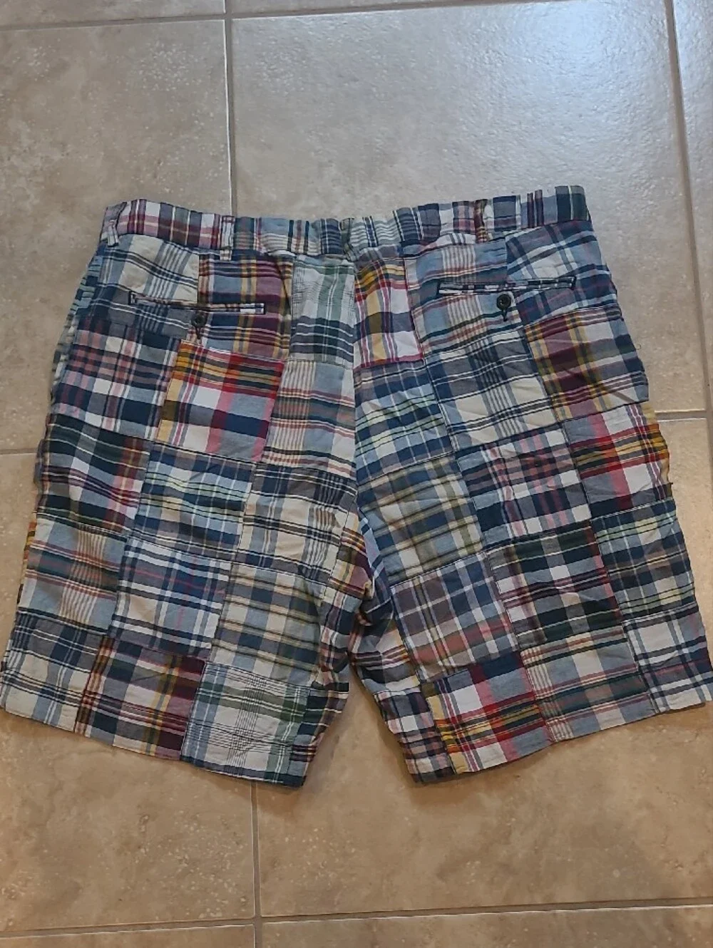 Polo by Ralph Lauren Men's Multicolor Patchwork Madras Shorts